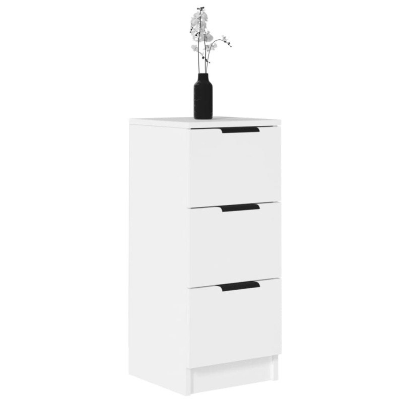 vidaXL Komoda biela 30x30x70 cm spracované drevo