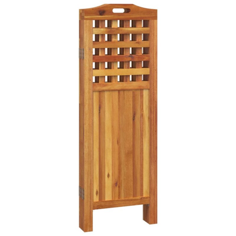 vidaXL 4-panelový paraván 162x2x115 cm akáciové masívne drevo