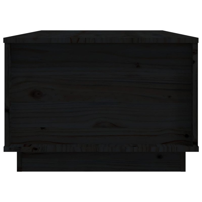 vidaXL Konferenčný stolík čierny 100x50x35 cm borovicový masív