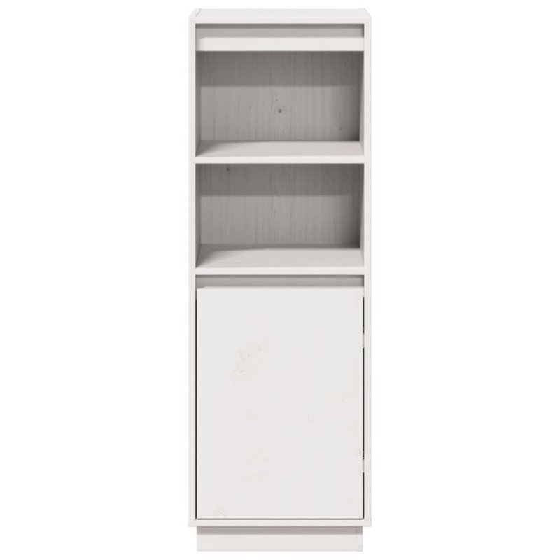 vidaXL Komoda biela 37x34x110 cm masívna borovica