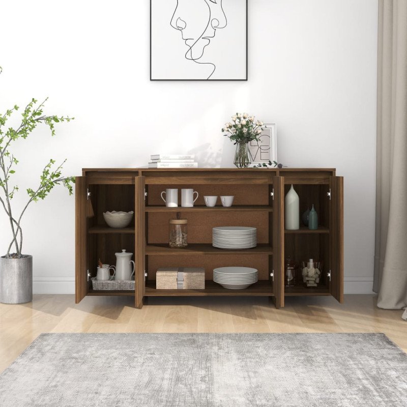 vidaXL Komoda hnedý dub 135x41x75 cm drevotrieska