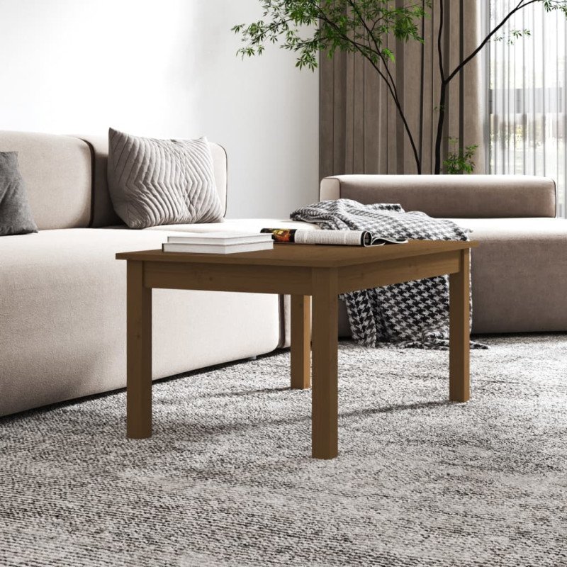 vidaXL Konferenčný stolík medovo-hnedý 80x50x40 cm borovicový masív