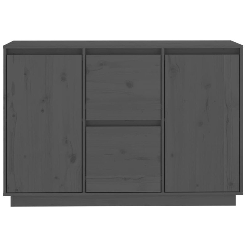 vidaXL Komoda sivá 111x34x75 cm borovicový masív
