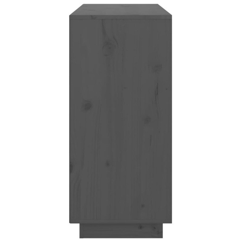 vidaXL Komoda sivá 111x34x75 cm borovicový masív