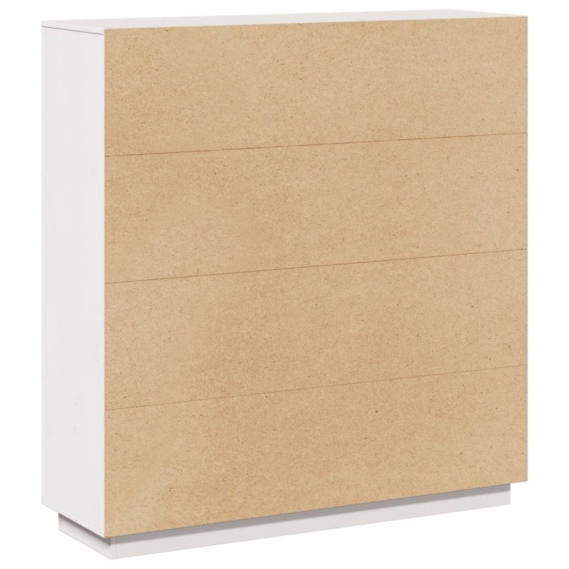 vidaXL Vysoká skrinka biela 110,5x35x117 cm masívna borovica