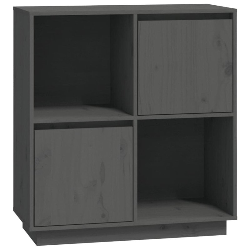 vidaXL Komoda sivá 74x35x80 cm borovicový masív