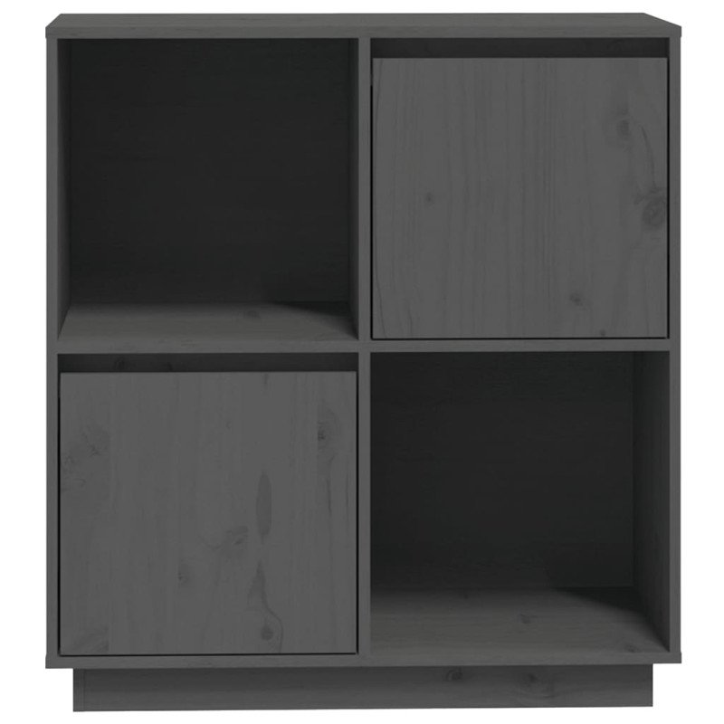 vidaXL Komoda sivá 74x35x80 cm borovicový masív