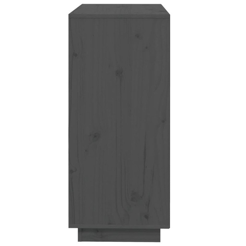 vidaXL Komoda sivá 74x35x80 cm borovicový masív