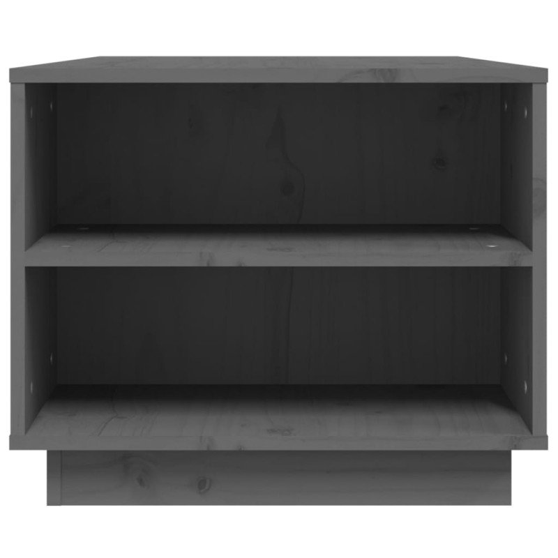vidaXL Konferenčný stolík sivý 90x49x40,5 cm borovicový masív