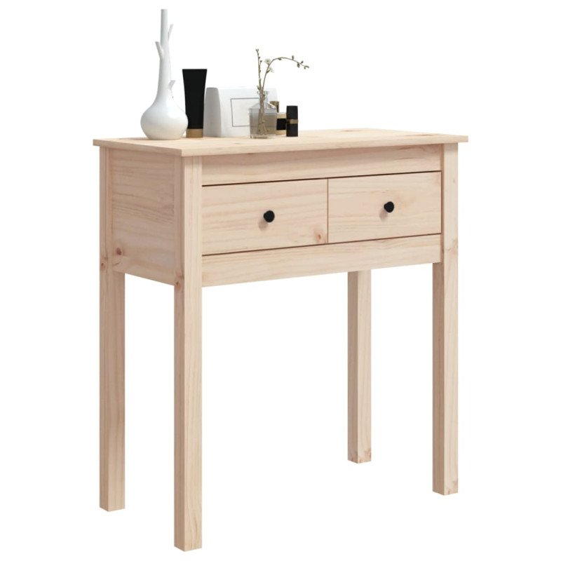 vidaXL Konzolový stolík 70x35x75 cm masívne borovicové drevo