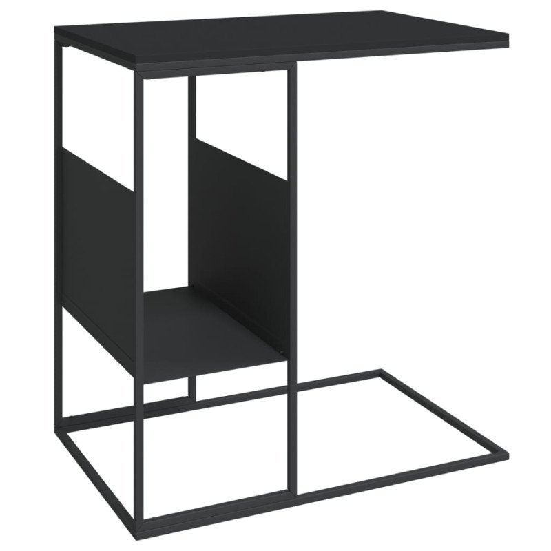vidaXL Bočný stolík čierny 55x36x59,5 cm spracované drevo