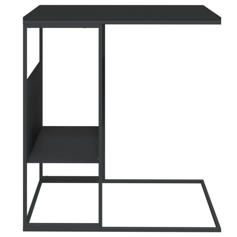 vidaXL Bočný stolík čierny 55x36x59,5 cm spracované drevo