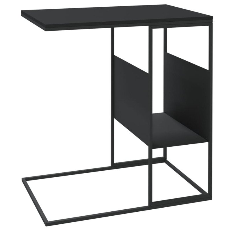 vidaXL Bočný stolík čierny 55x36x59,5 cm spracované drevo