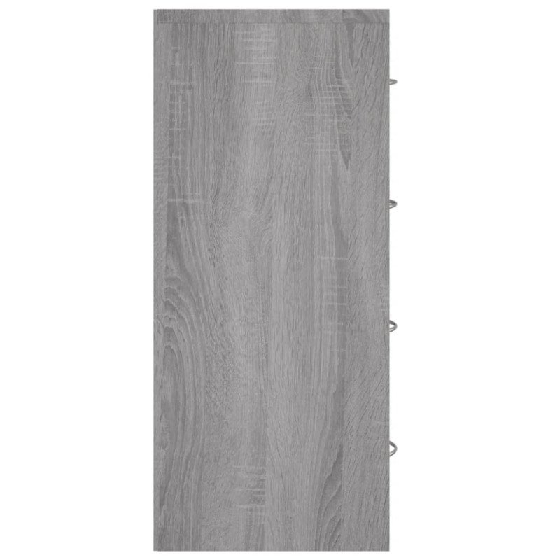 vidaXL Komoda so 4 zásuvkami 60x30,5x71 cm sivá sonoma