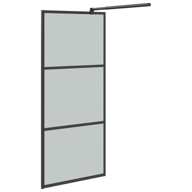 vidaXL Sprchová zástena 80x195 cm tmavé ESG sklo čierna