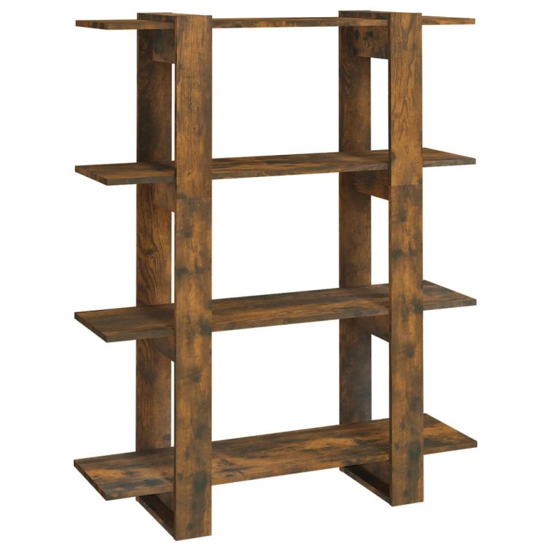 vidaXL Knižnica/deliaca stena tmavý dub 100x30x123,5 cm