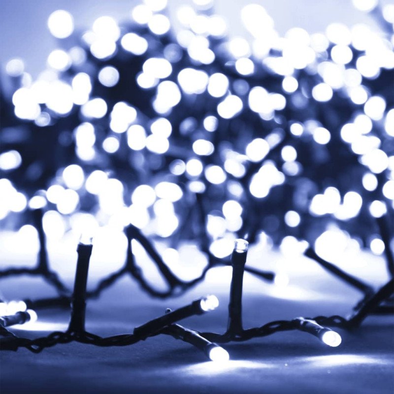 vidaXL Kompaktná LED reťaz, 1000 diód, studená biela 25 m, PVC