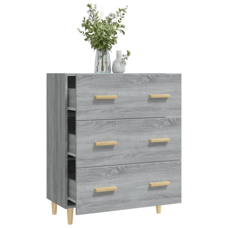 vidaXL Komoda sivý dub sonoma 70x34x90 cm spracované drevo