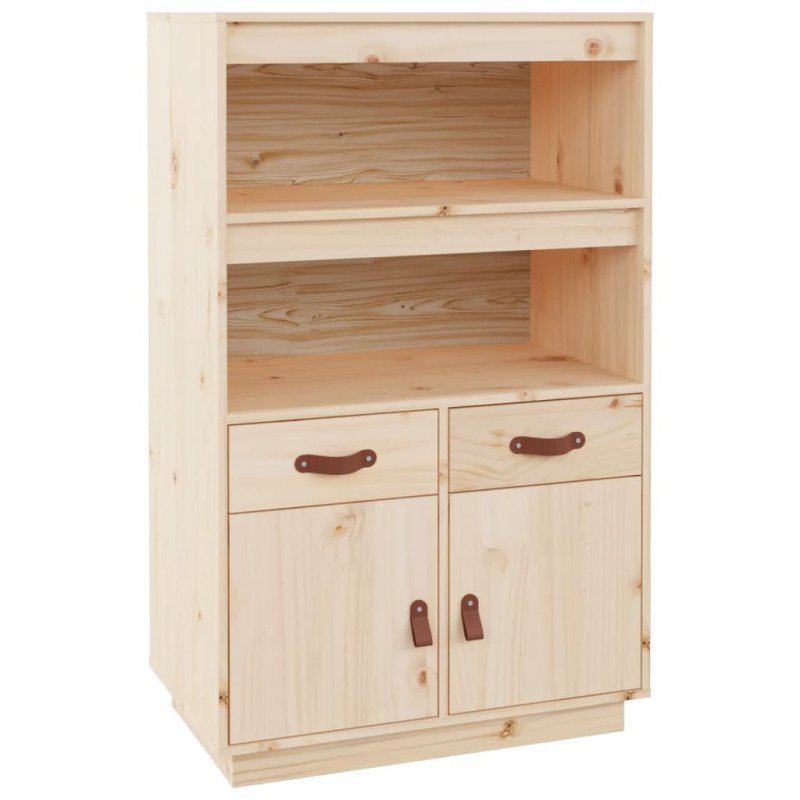 vidaXL Vysoká skrinka 67x40x108,5 cm masívna borovica