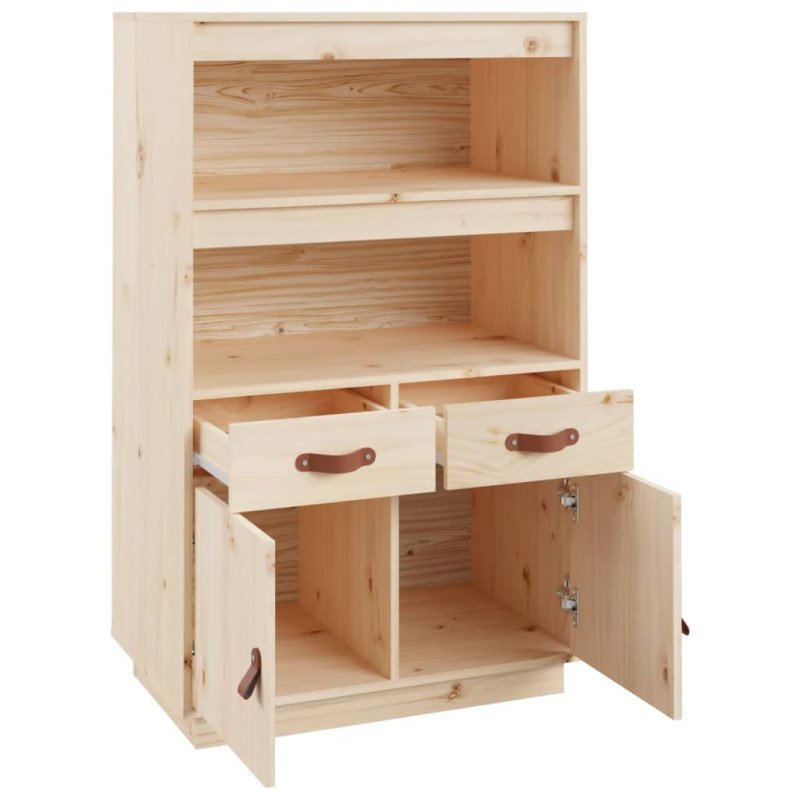 vidaXL Vysoká skrinka 67x40x108,5 cm masívna borovica