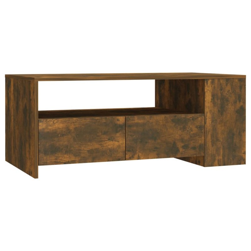 vidaXL Konferenčný stolík dymový dub 102x55x42 cm spracované drevo
