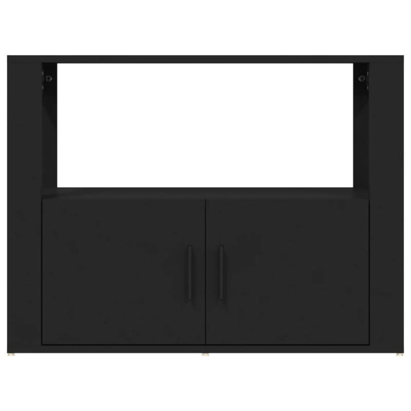 vidaXL Komoda čierna 80x30x60 cm spracované drevo