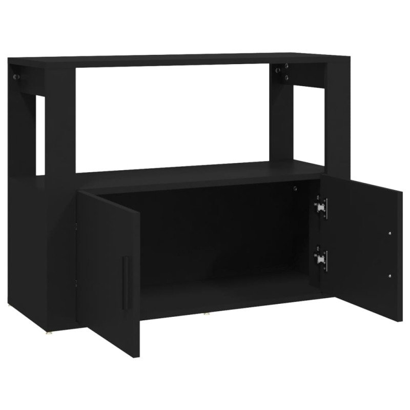 vidaXL Komoda čierna 80x30x60 cm spracované drevo