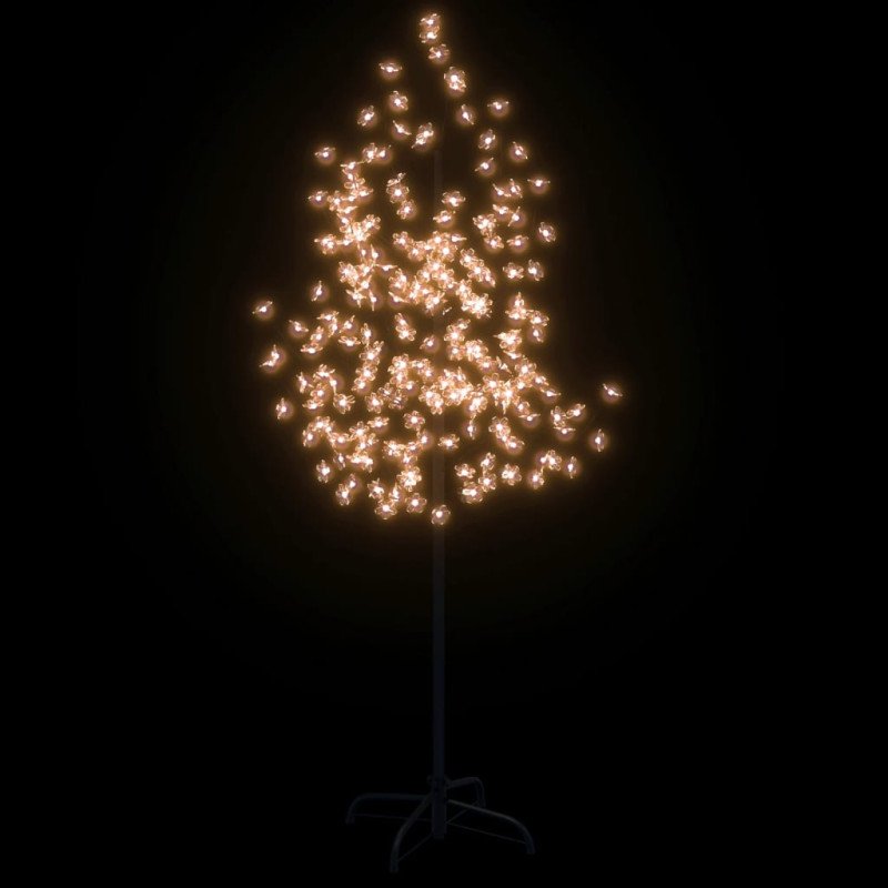 vidaXL Kvitnúca čerešňa LED strom teplá biela 200 LED 180 cm