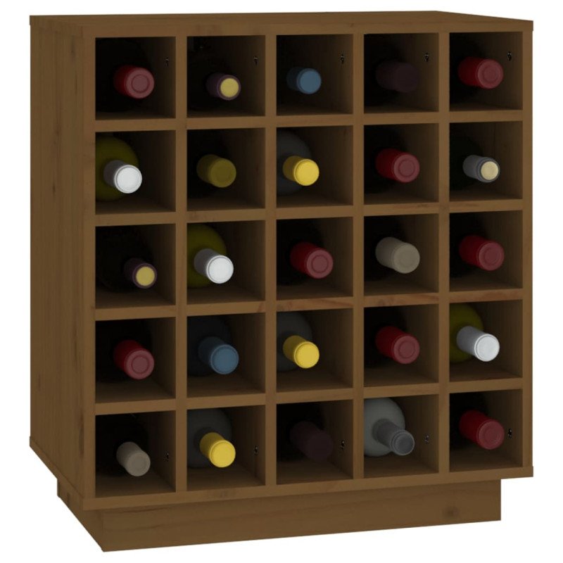 VidaXL Knižnica medovohnedá 55,5x34x61 cm masívna borovica