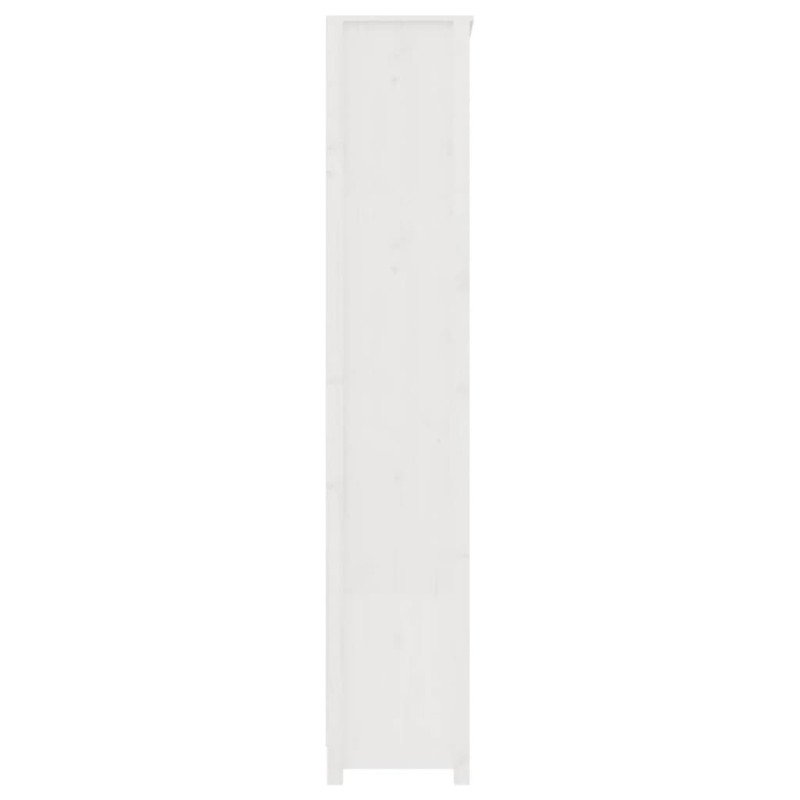 VidaXL Knižnica biela 80x35x183 cm masívna borovica