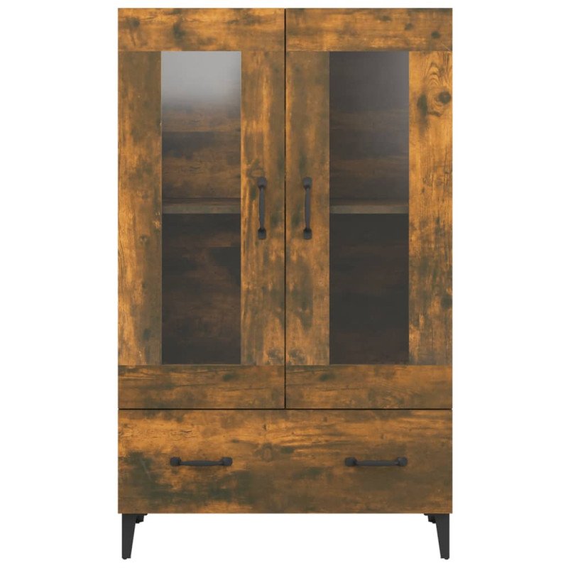 vidaXL Kredenc dymový dub 70x31x115 cm spracované drevo