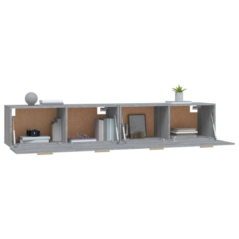 vidaXL Nástenné skrinky 2 ks sivé sonoma 100x36,5x35cm sprac. drevo