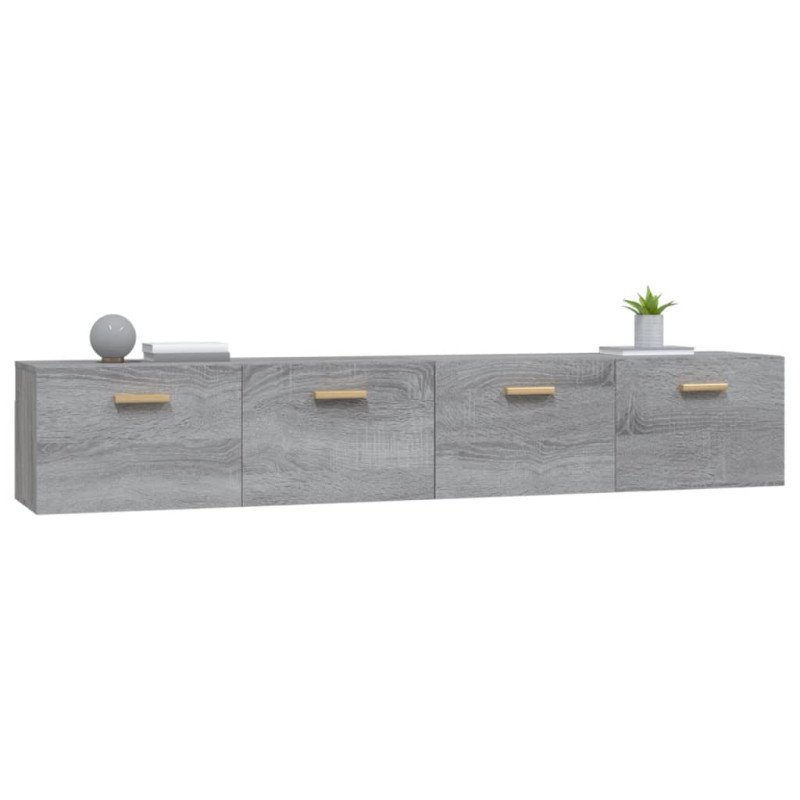vidaXL Nástenné skrinky 2 ks sivé sonoma 100x36,5x35cm sprac. drevo