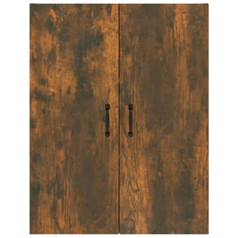 vidaXL Závesná skrinka dymový dub 69,5x34x90 cm spracované drevo