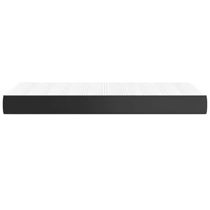vidaXL Matrac s taštičkovými pružinami čierny 90x200x20 cm umelá koža