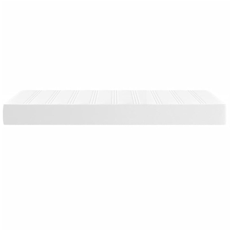 vidaXL Matrac s taštičkovými pružinami biely 100x200x20 cm umelá koža