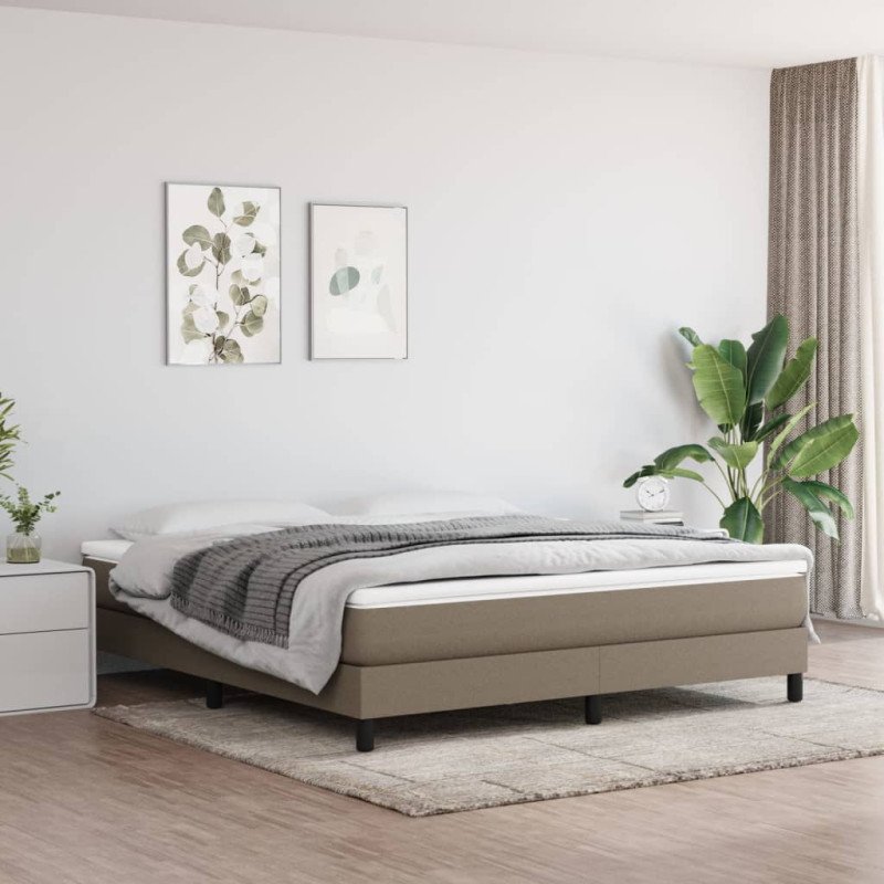 vidaXL Matrac s taštičkovými pružinami sivohnedý 160x200x20 cm látka