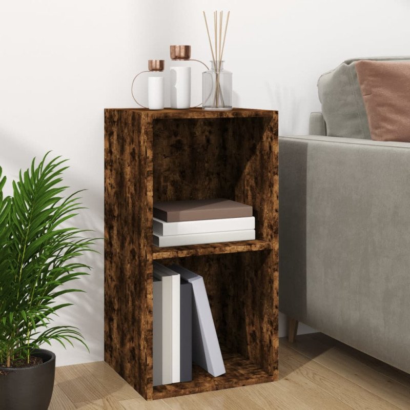 vidaXL Úložný box na vinyly, tmavý dub 71x34x36 cm, kompozitné drevo
