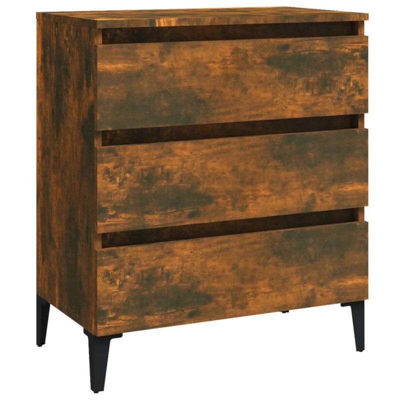 vidaXL Komoda dymový dub 60x35x69 cm spracované drevo