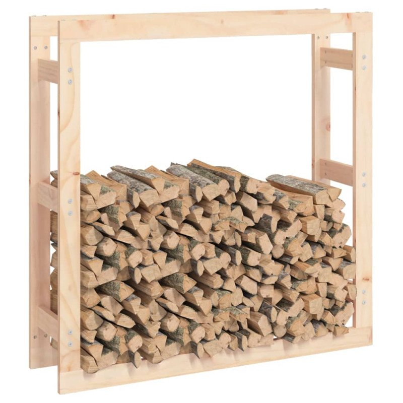 vidaXL Stojan na palivové drevo 100x25x100 cm masívna borovica