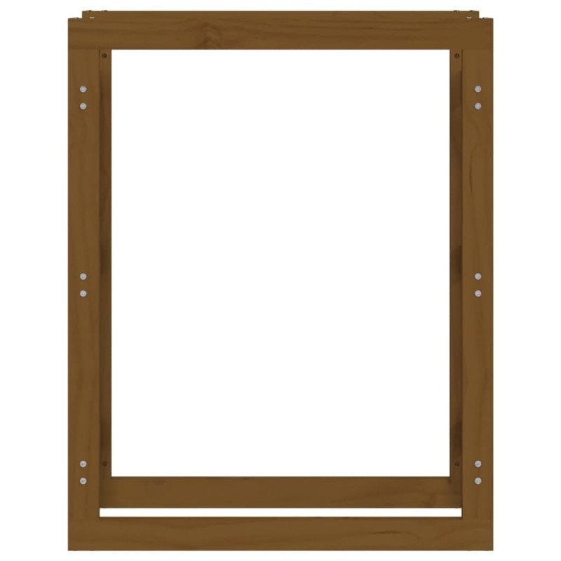 vidaXL Stojan na palivové drevo medový 80x25x100 cm masívna borovica