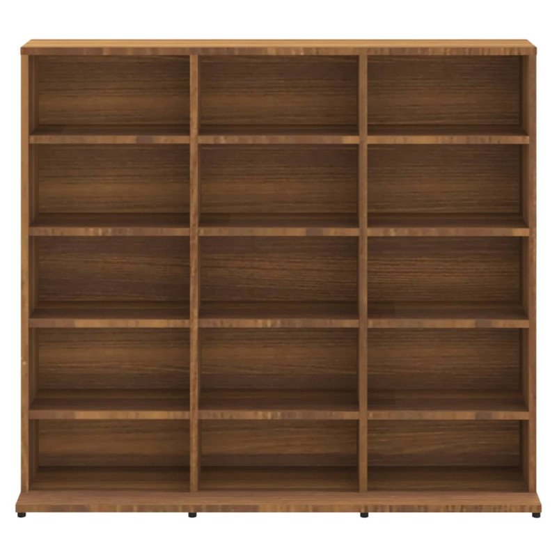 vidaXL CD skrinka hnedý dub 102x23x89,5 cm spracované drevo