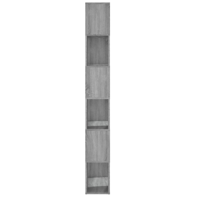 vidaXL Knižnica/deliaca stena sivá sonoma 60x24x186 cm