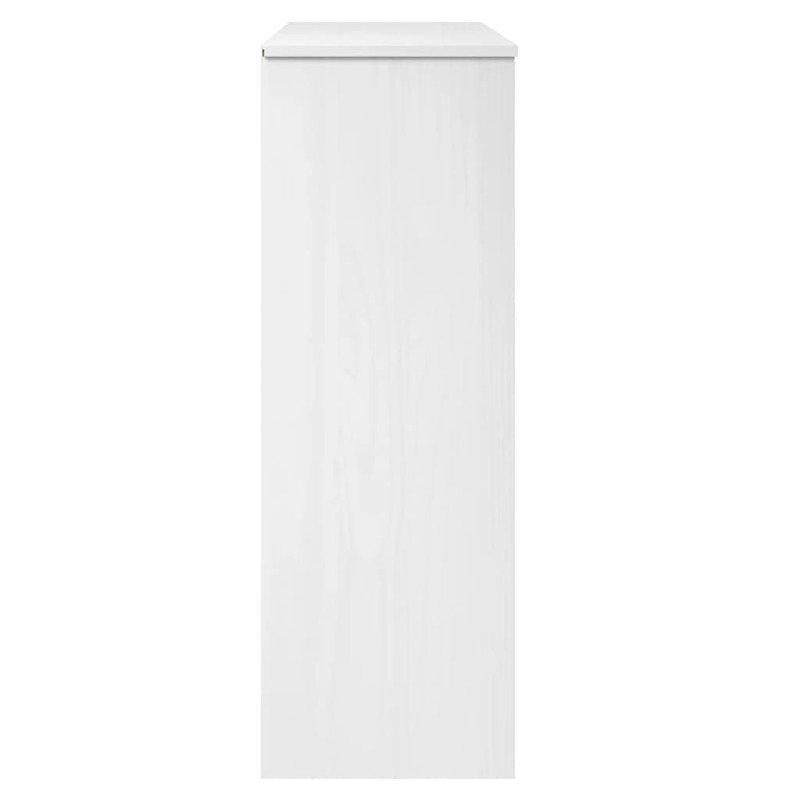 vidaXL Nadstavec na komodu MOLDE, biely 90x35x100 cm, borovicový masív