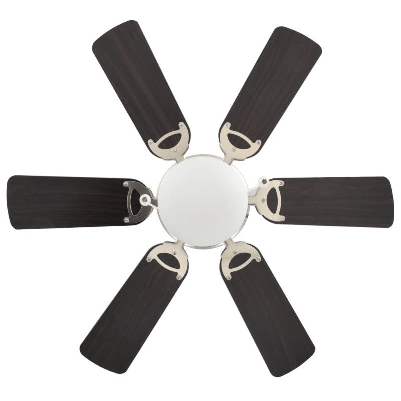 vidaXL Ozdobný stropný ventilátor s osvetlením, 82 cm tmavohnedý