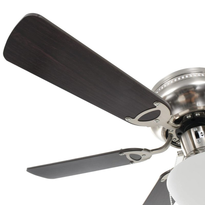 vidaXL Ozdobný stropný ventilátor s osvetlením, 82 cm tmavohnedý