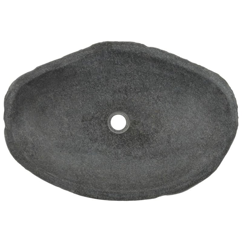 vidaXL Umývadlo, riečny kameň, oválne 60-70 cm