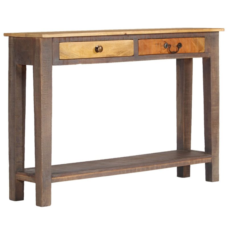 vidaXL Konzolový stolík masívne drevo vintage štýl 118x30x80 cm