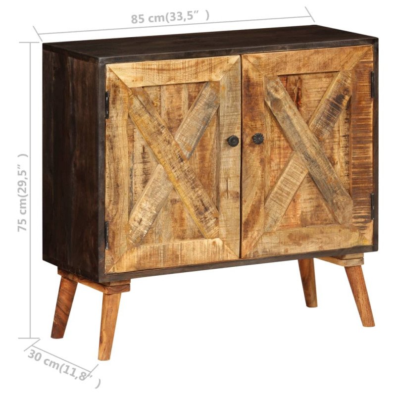 vidaXL Komoda masívne mangovníkové drevo 85x30x75 cm