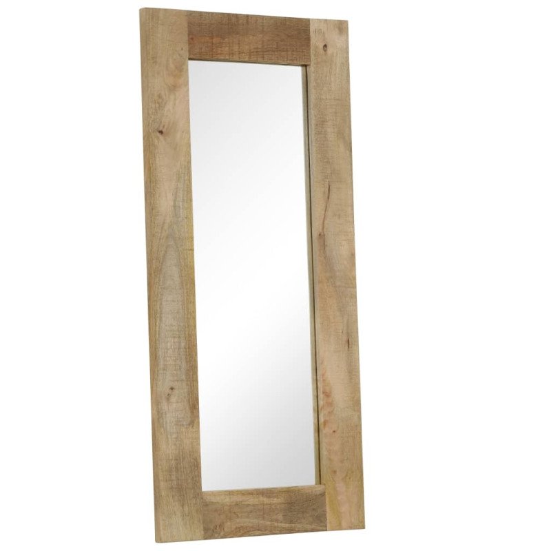 vidaXL Zrkadlo masívne mangovníkové drevo 50x110 cm